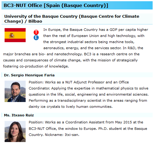 BC3-NUT Office has been included in the official website of Nagaoka University of Technology. BC3-NUT Office has the mission to coordinate the relations between Europe and Japan within the framework of Japan’s Top Global University (TGU) Project together with the Nagaoka University of Technology (NUT, Japan).